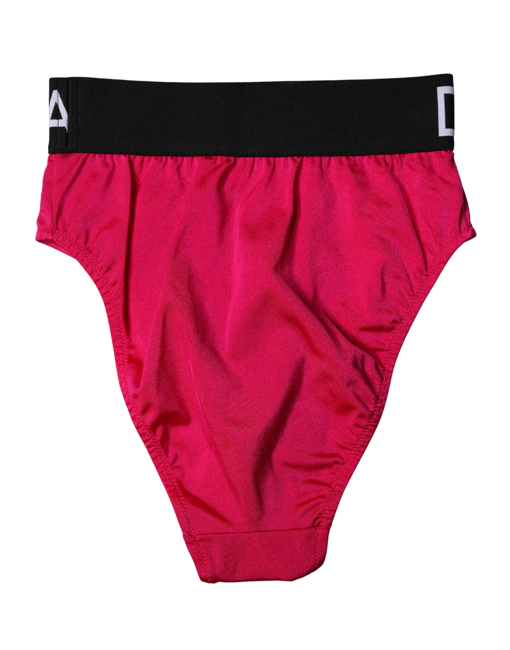 Culotte haute rose Dolce & Gabbana avec embellissements, logo visible, sous-vêtements élégants et confortables.