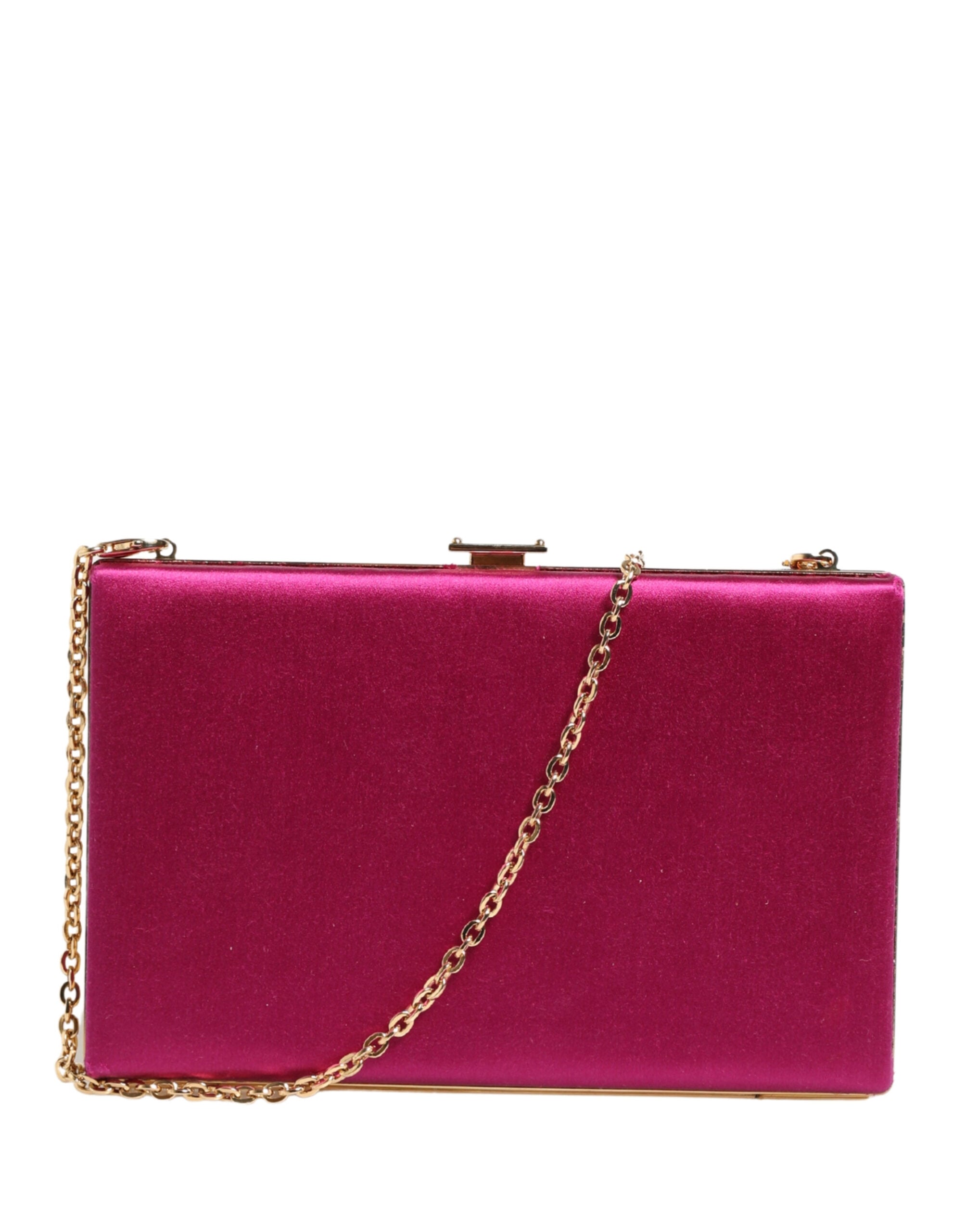 Pochette en coton rose Dolce & Gabbana, sac à bandoulière élégant pour femmes, idéal pour soirées et occasions spéciales.
