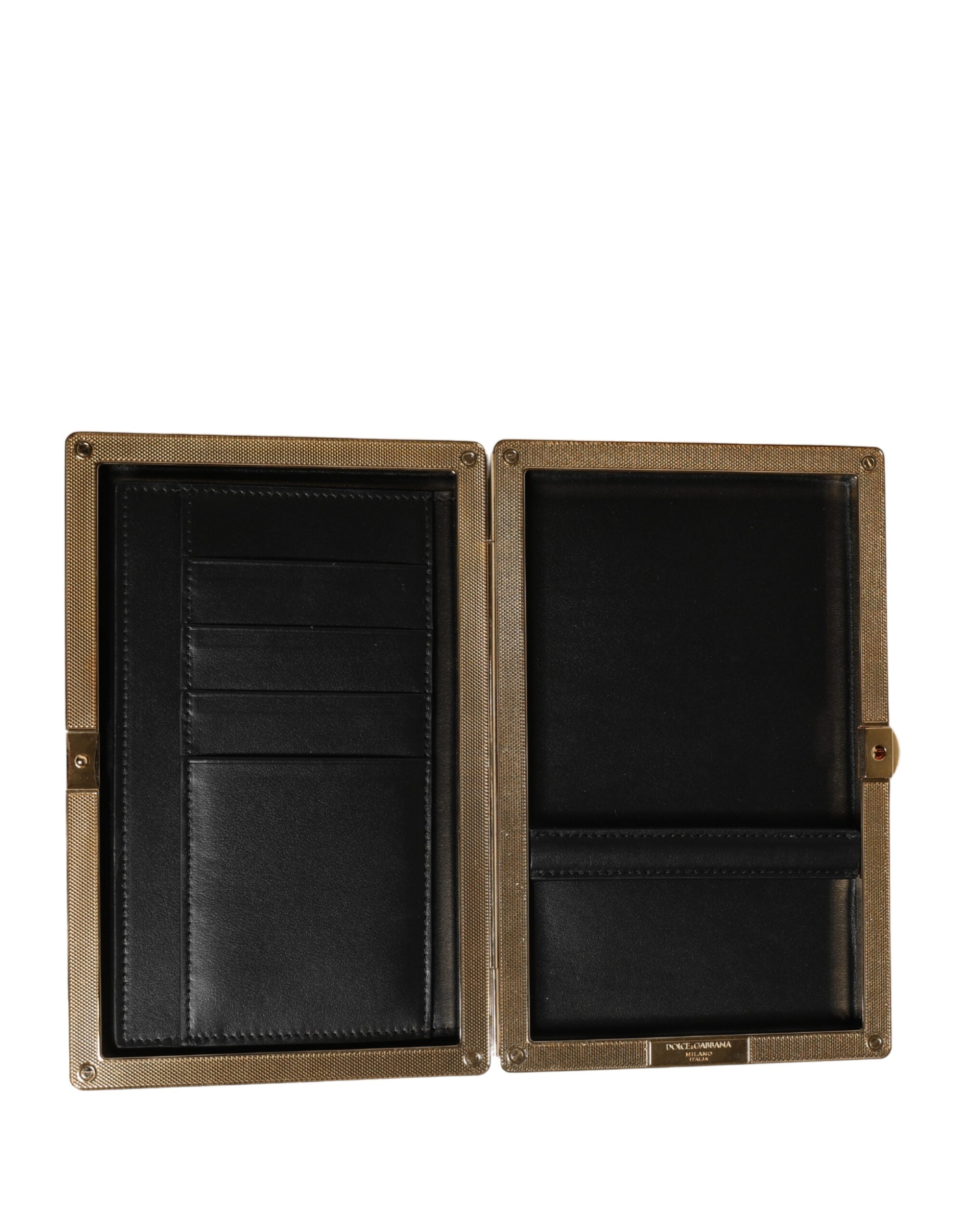 Sac clutch en cuir de veau brun Dolce & Gabbana, élégant sac de soirée pour femmes, idéal pour occasions spéciales.