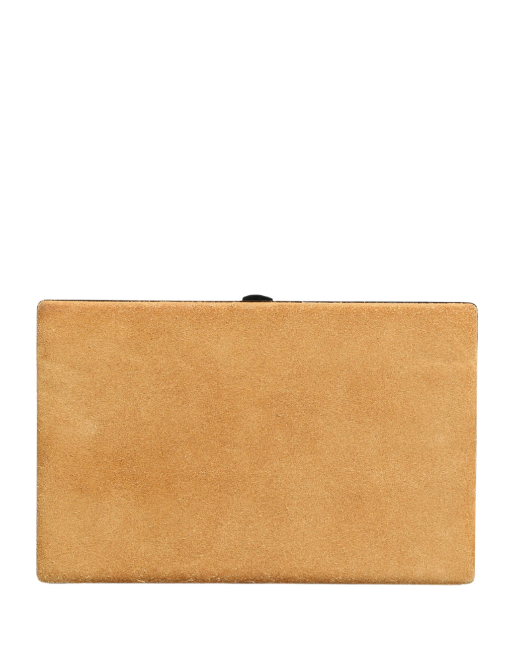 Sac clutch en velours beige en cuir de veau de Dolce & Gabbana pour femme, sac de soirée élégant et chic.
