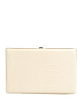 Sac clutch en cuir d'agneau blanc Dolce & Gabbana pour femme, élégant sac de soirée en cuir de haute qualité.