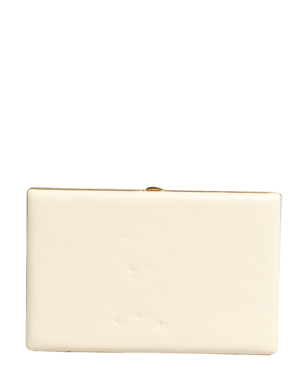 Sac clutch en cuir d'agneau blanc Dolce & Gabbana pour femme, élégant sac de soirée en cuir de haute qualité.