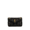 Saint Laurent Schultertasche aus schwarzem Lammleder