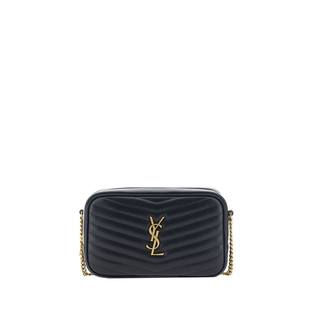 Saint Laurent Schwarze Kalbsleder Bos Taurus Umhängetasche
