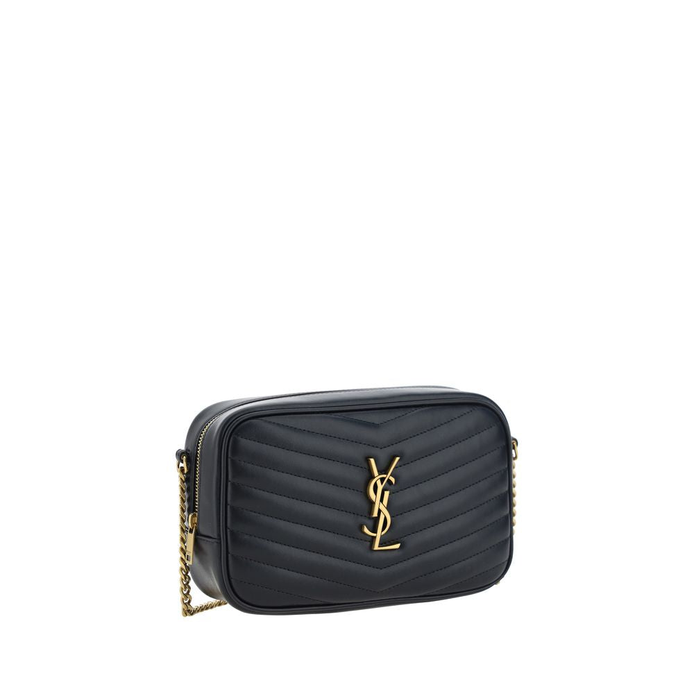Saint Laurent Schwarze Kalbsleder Bos Taurus Umhängetasche