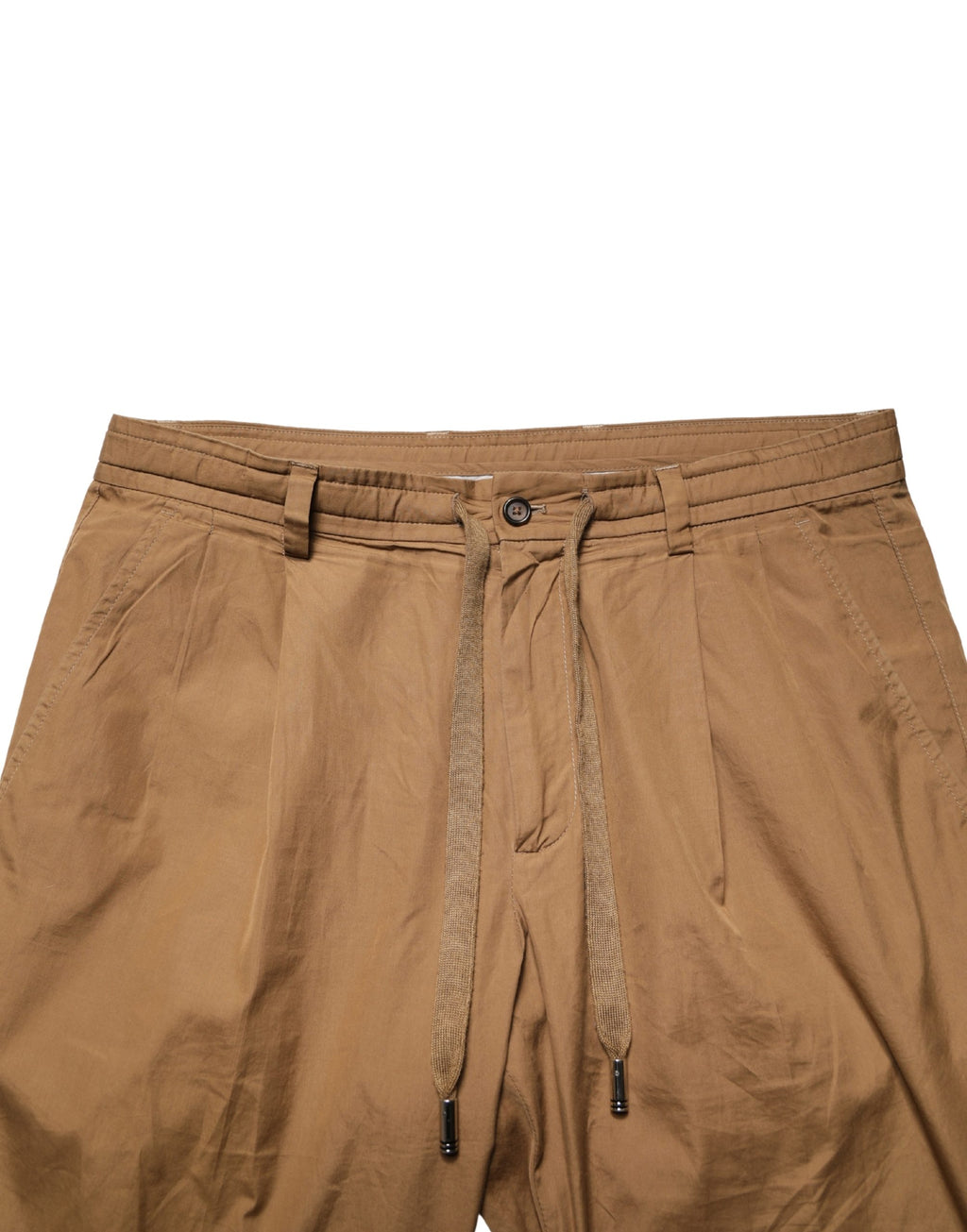 Pantalon chino droit en coton marron de Dolce & Gabbana pour homme, style élégant et classique.