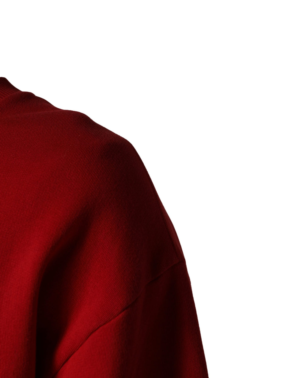 Sweatshirt homme Dolce & Gabbana à col rond rouge avec motif graphique, tissu doux et confortable.
