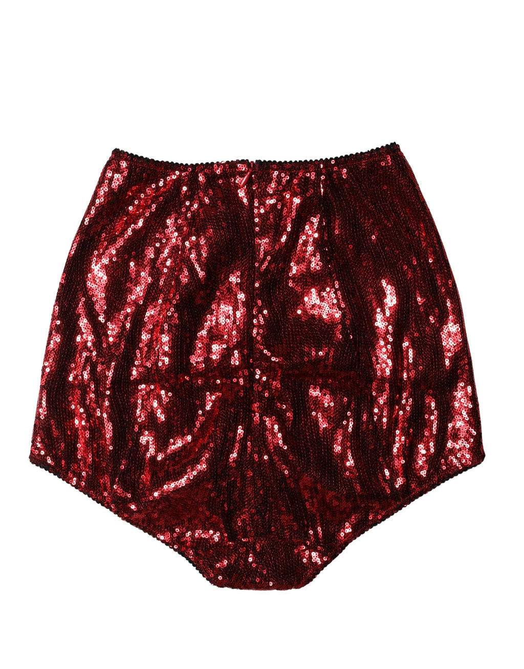 Girdle Dolce & Gabbana rouge à sequins, taille haute, sous-vêtements élégants et ornés pour femme.