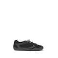 Chaussures de sport Prada en polyester noir, baskets athlétiques modernes avec design élégant et confort.