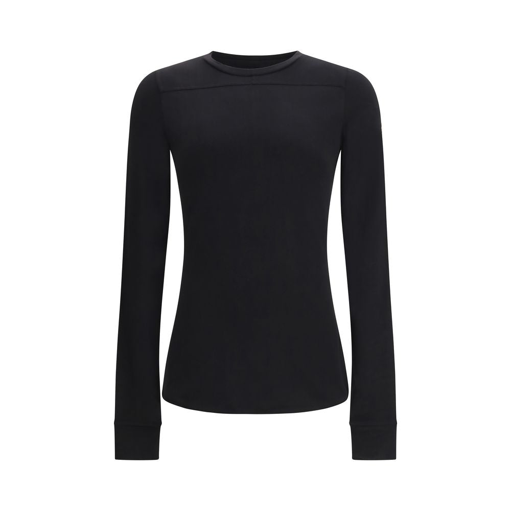 Vêtement de sport en coton noir Moncler x Rick Owens, style décontracté avec logo visible, pour un look moderne et confortable.