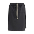 Shorts bermuda en polyester noir Moncler x Rick Owens, style décontracté avec logo visible, pour homme.