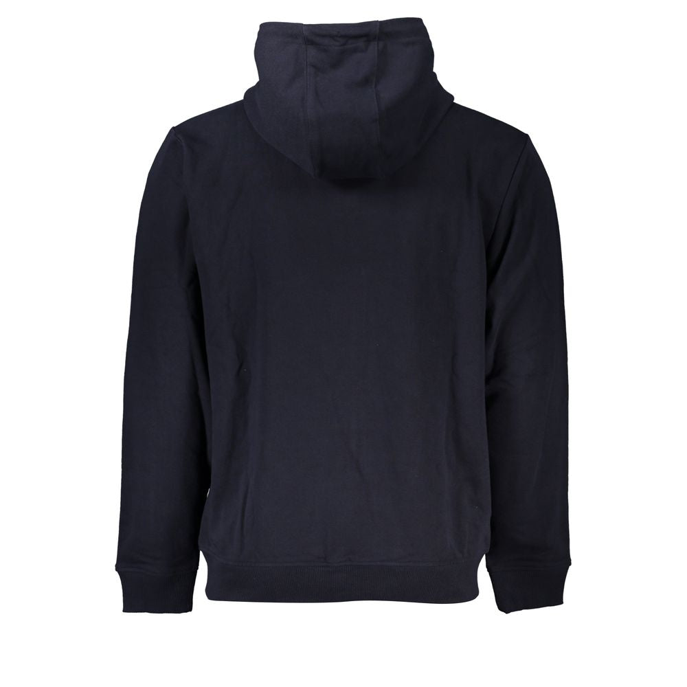 Sweat-shirt à capuche en coton bleu pour homme de la marque Tommy Hilfiger, vue de face avec logo visible.