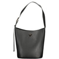 Sac à main en polyuréthane noir Guess Jeans pour femmes, élégant et tendance, avec détails modernes.