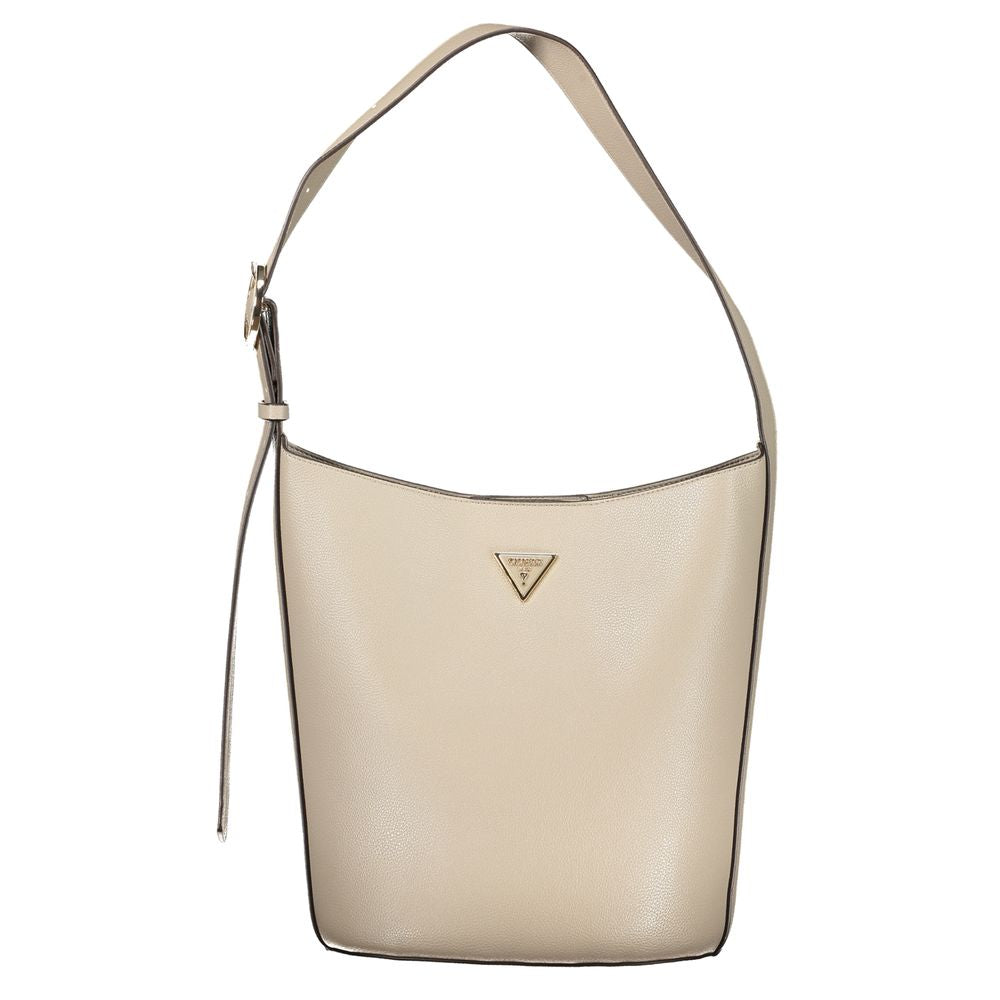 Sac à main pour femmes Guess Jeans en polaire gris, en similicuir poli, avec design élégant et détails modernes.