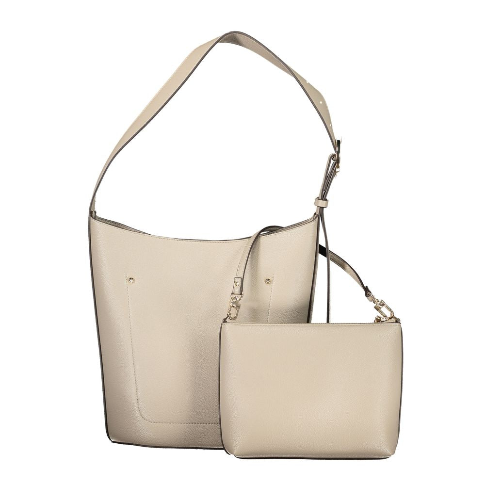 Sac à main Guess Jeans en gris en polyuréthane pour femme, modèle élégant avec détails modernes.