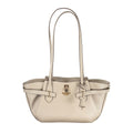Sac à main Guess Jeans beige en polyuréthane pour femmes, sac à main élégant avec poignées et détails tendance.