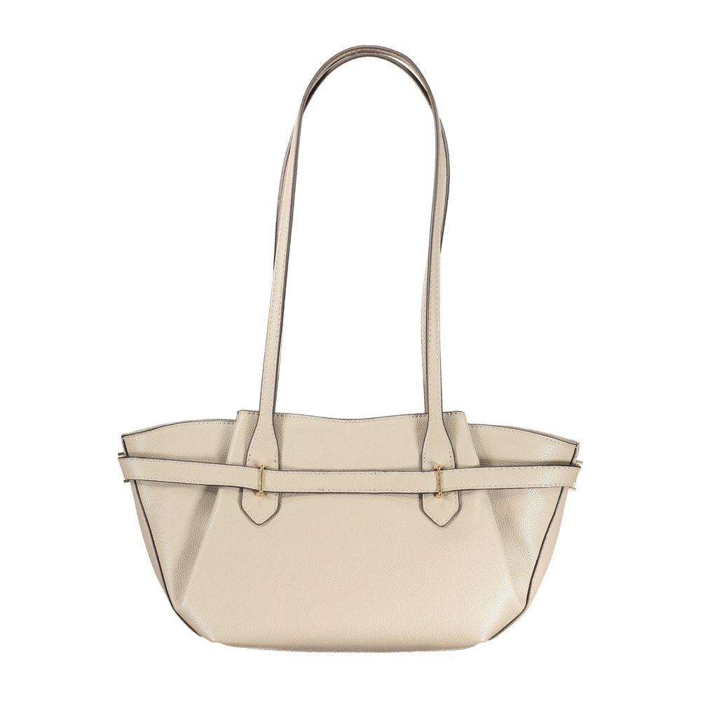 Sac à main en polyuréthane beige Guess Jeans pour femme, élégante et tendance, avec détails de mode visibles sur l'image.