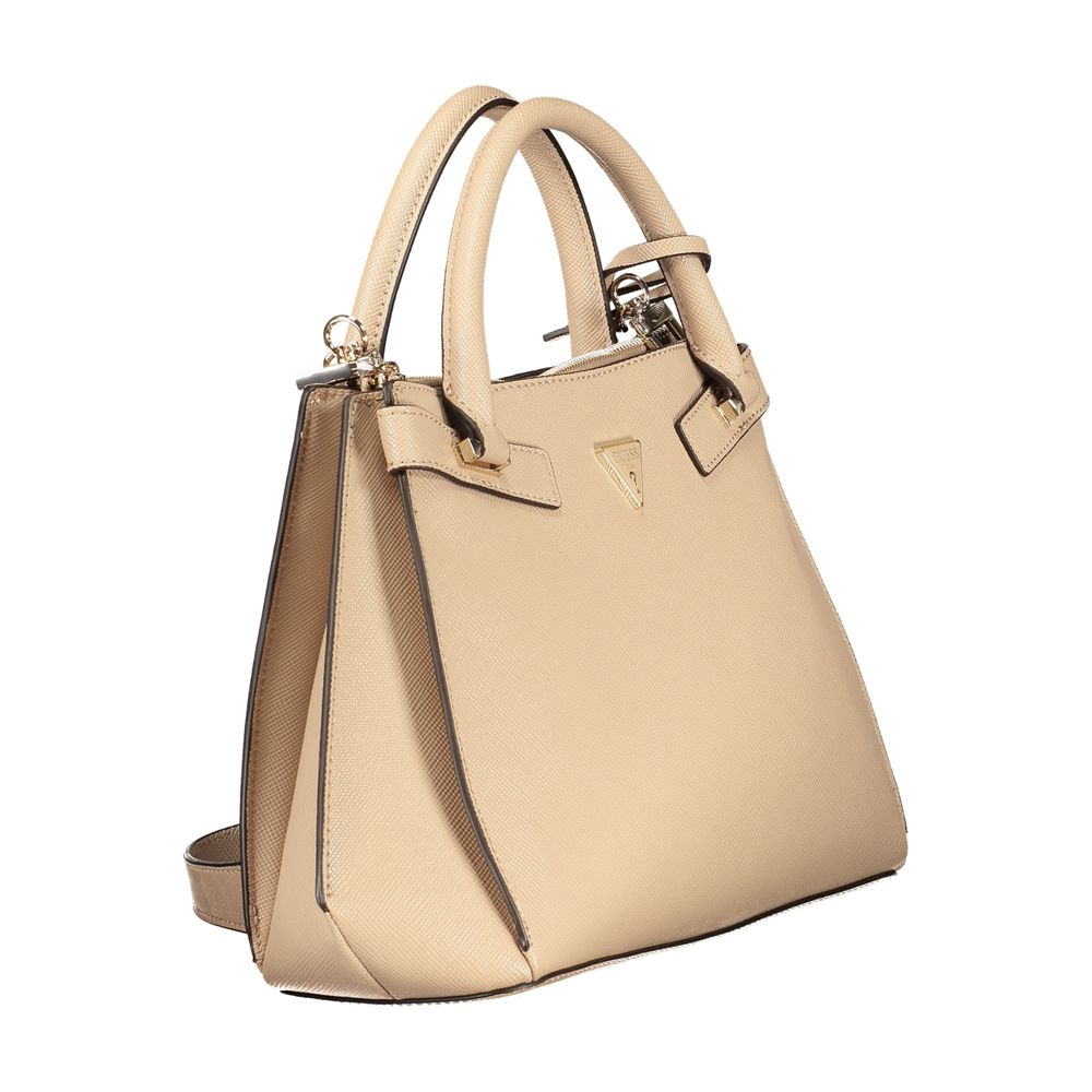 Sac à main Guess Jeans pour femmes en rose en polyuréthane, avec design tendance et détails élégants.