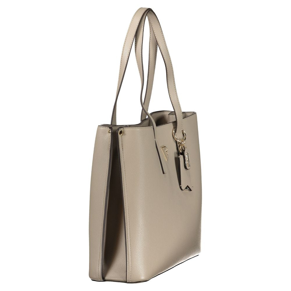 Sac à main gris en polyuréthane pour femmes de Guess Jeans, élégant et pratique, avec détails modernes et finition soignée