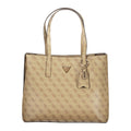 Sac à main beige Guess Jeans en polyuréthane pour femmes, élégant et tendance, avec finition soignée et détails modernes.