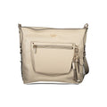 Sac à main Guess Jeans beige en polyuréthane pour femmes, sac élégant avec détails modernes et bandoulière.