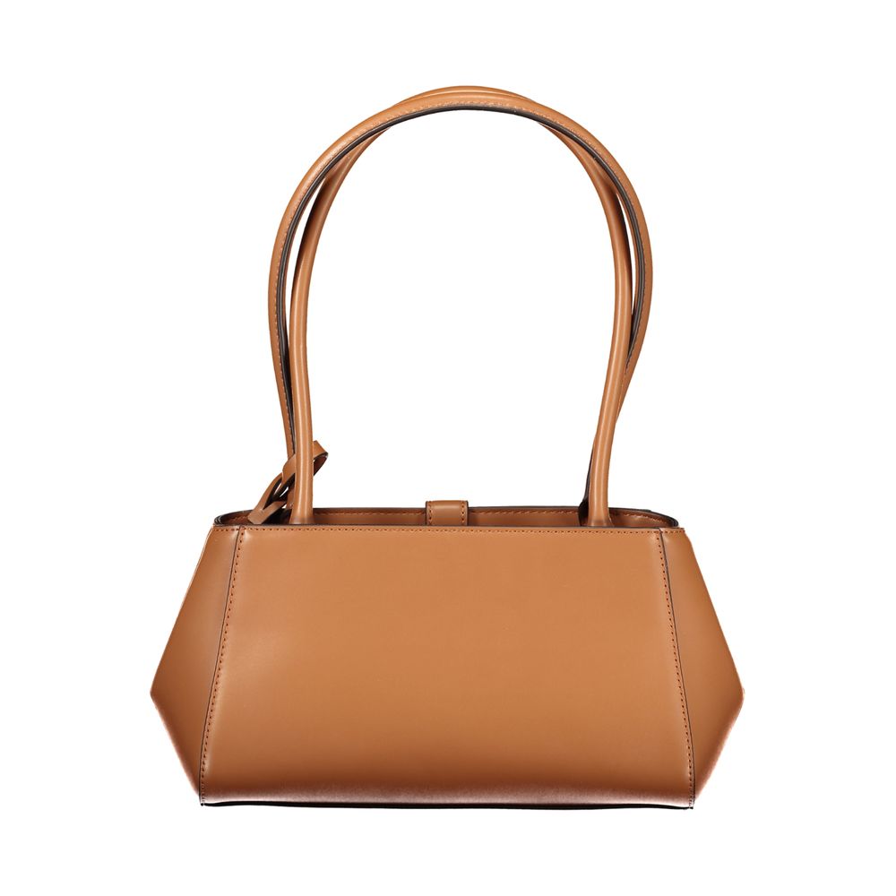 Sac à main Guess Jeans marron en polyuréthane pour femme, élégant et tendance, avec détails modernes et finition soignée.