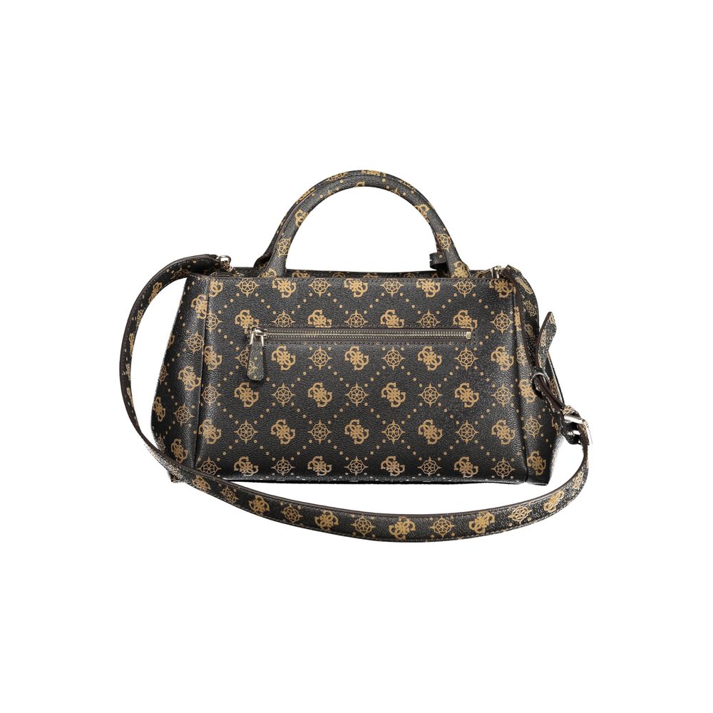 Sac à main Guess Jeans marron en polyuréthane pour femmes, mode élégante et tendance, visible avec détails de finition.