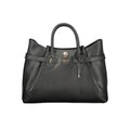 Sac à main Guess Jeans en polyuréthane noir pour femmes, élégant et moderne, avec détails tendance.