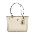 Sac à main Guess Jeans beige en polyuréthane pour femmes, élégant et tendance, avec détails modernes.