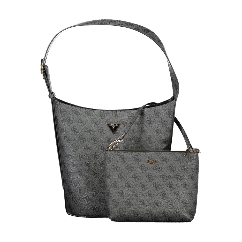 Sac à main Guess Jeans noir en polyuréthane pour femmes, élégant et moderne, avec détails tendance et finition soignée.