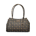 Sac à main marron en polyuréthane Guess Jeans pour femmes, détail élégant avec poignée et finition soignée.