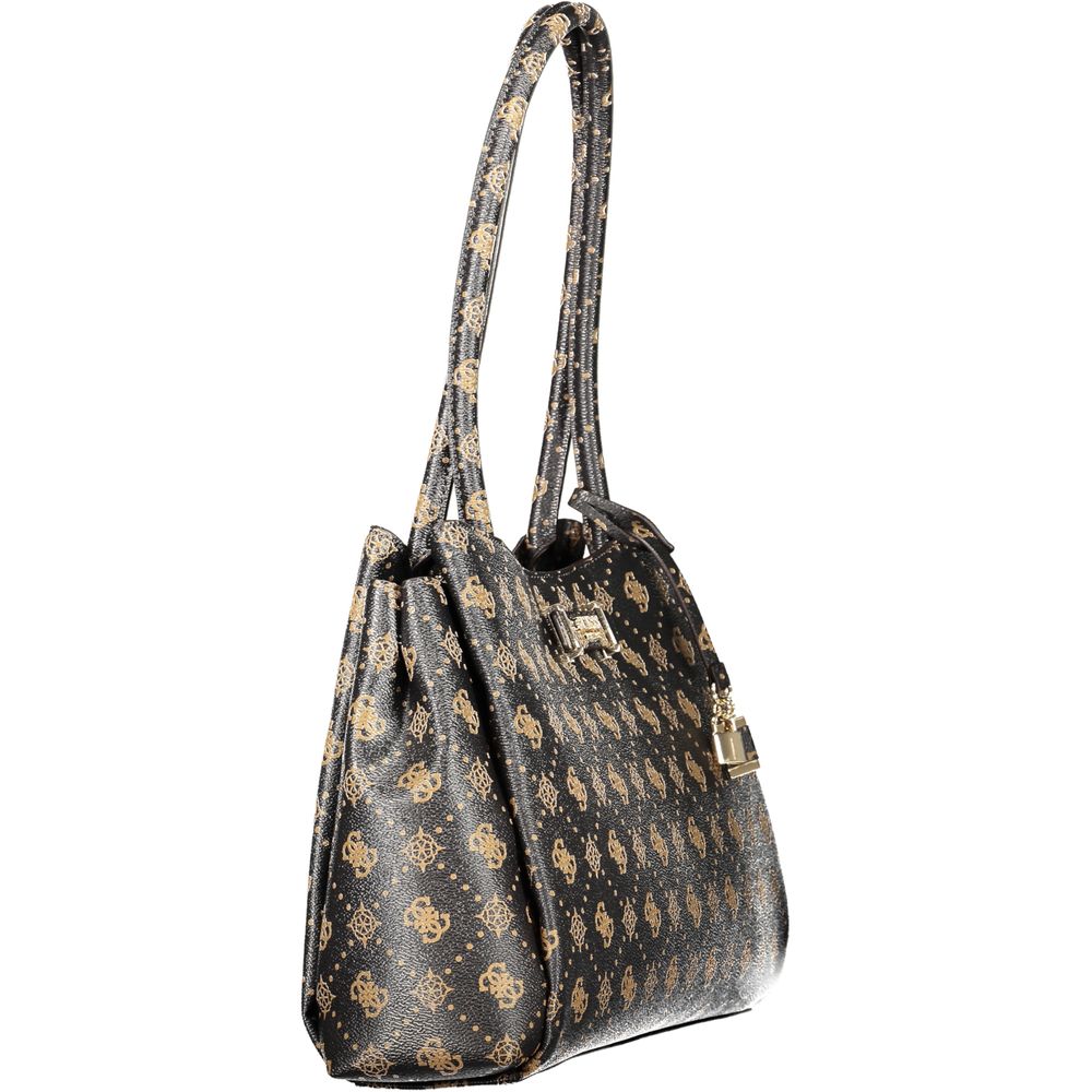 Sac à main Guess Jeans marron en polyuréthane pour femmes, style élégant et moderne, visible avec détails de fermeture.