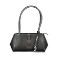 Sac à bandoulière noir Guess Jeans en polyuréthane pour femme, avec design moderne et finition élégante.