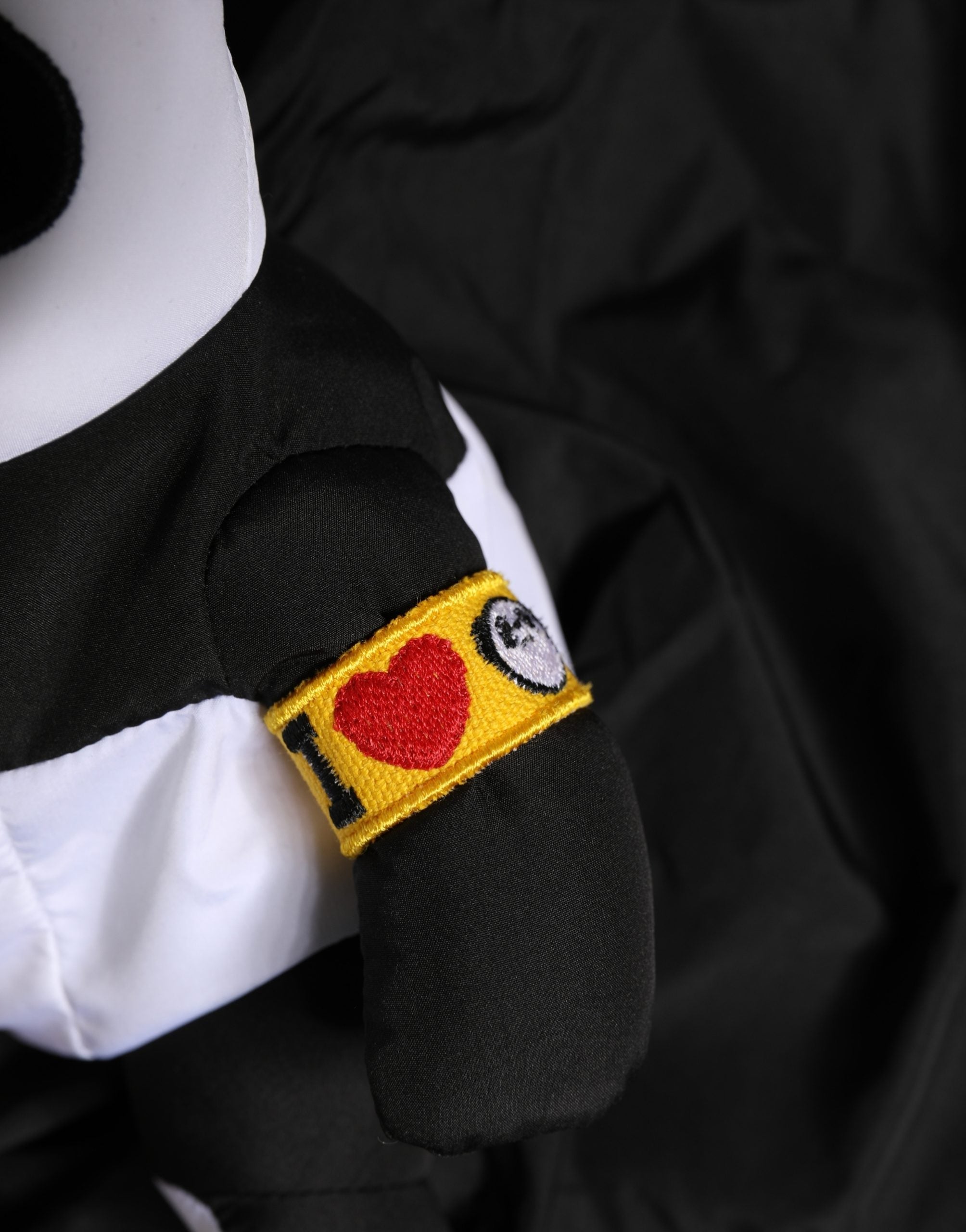 Sac à dos écologique pour homme Dolce & Gabbana en polyester noir avec motif panda en peluche.