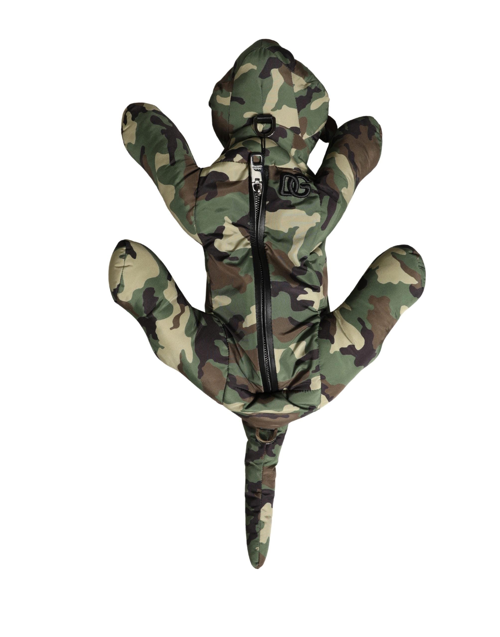 Sac à taille Dolce & Gabbana camouflage multicolore avec silhouette d'animal, style tendance et design unique.