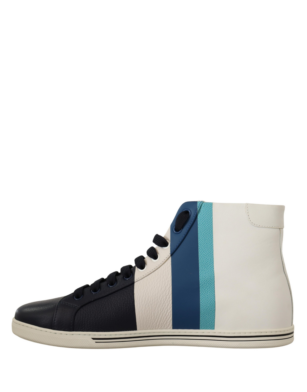 Chaussures sneakers Dolce & Gabbana en cuir multicolore, baskets montantes pour homme avec design tendance et coloré.