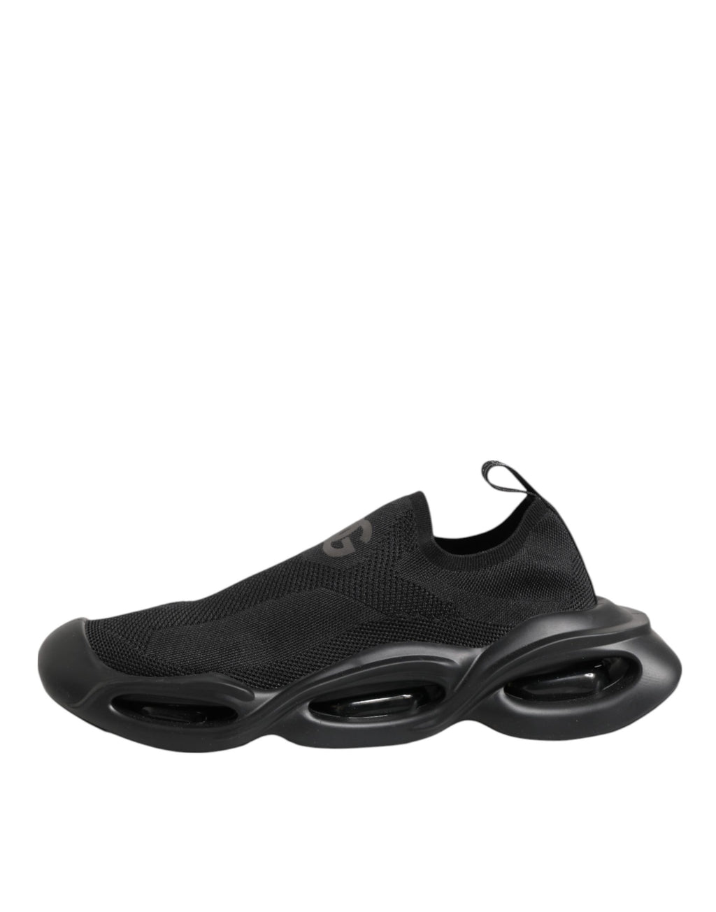 Chaussures sneakers basses Dolce & Gabbana Slip On Wave en noir, style décontracté et moderne pour homme.