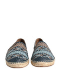 Chaussures espadrilles Dolce & Gabbana Buffalo bleu gris à enfiler, finition élégante, semelle en corde naturelle.