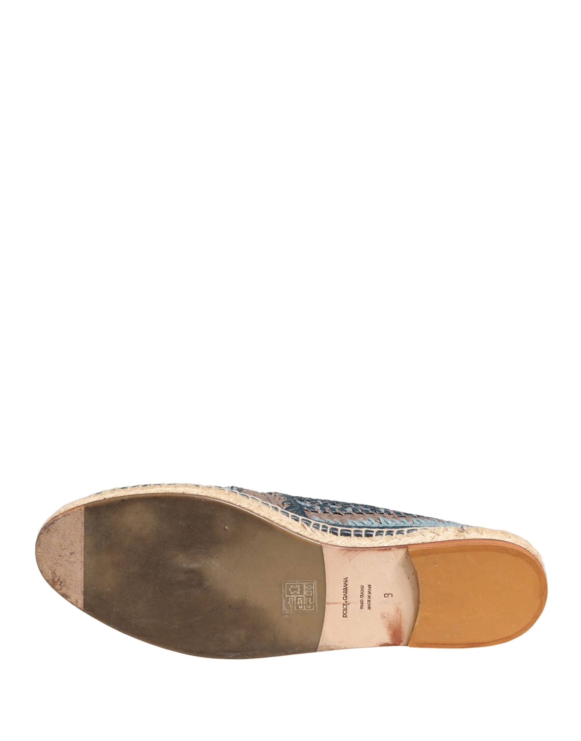 Chaussures espadrilles Dolce & Gabbana Buffalo à enfiler en bleu gris, style décontracté et élégant pour hommes.