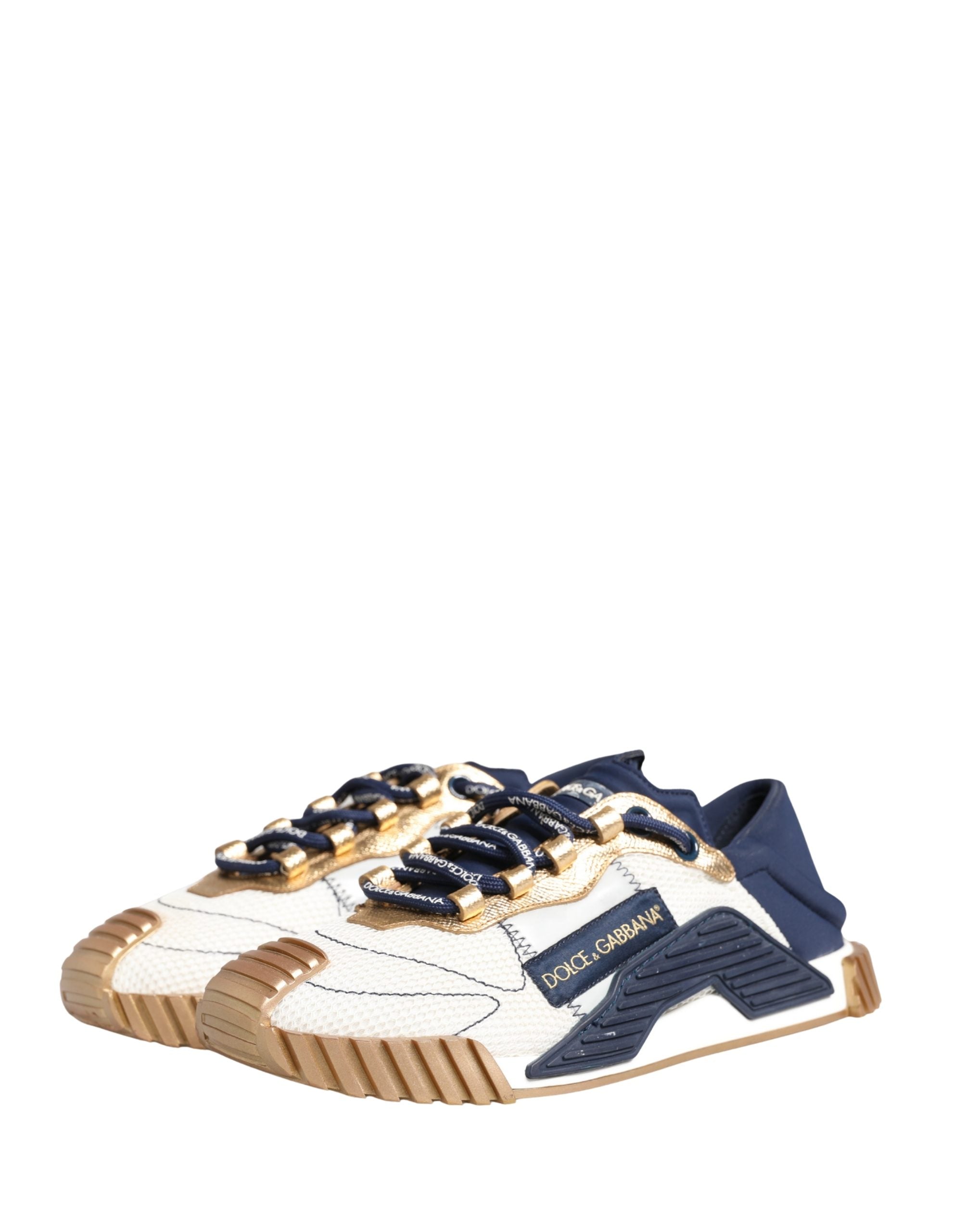 Chaussures sneakers basses multicolores Dolce & Gabbana pour homme, style décontracté et tendance, vue de face.