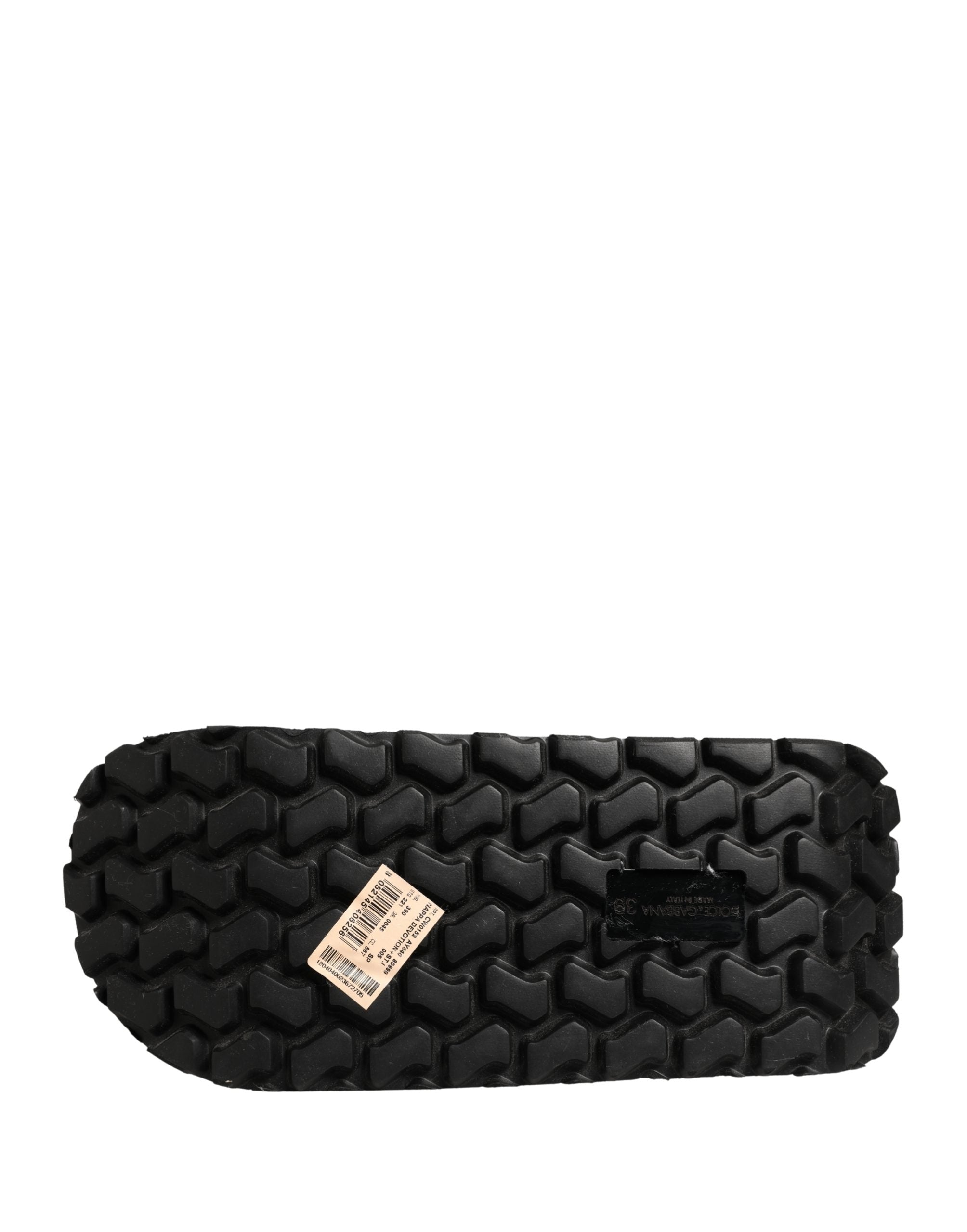 Sandales à semelles épaisses Dolce & Gabbana en caoutchouc multicolore, style chunky et moderne.