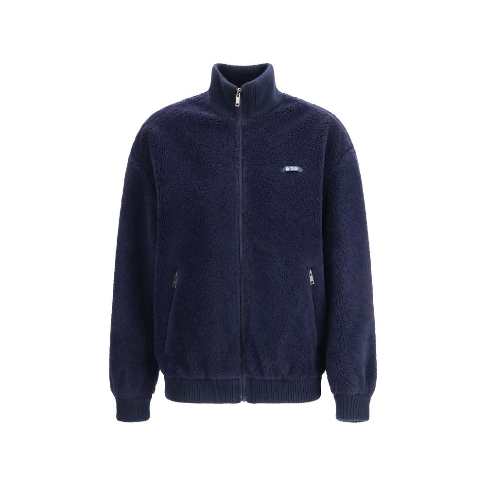 Prada blaue, lange Jacke aus Polyamid