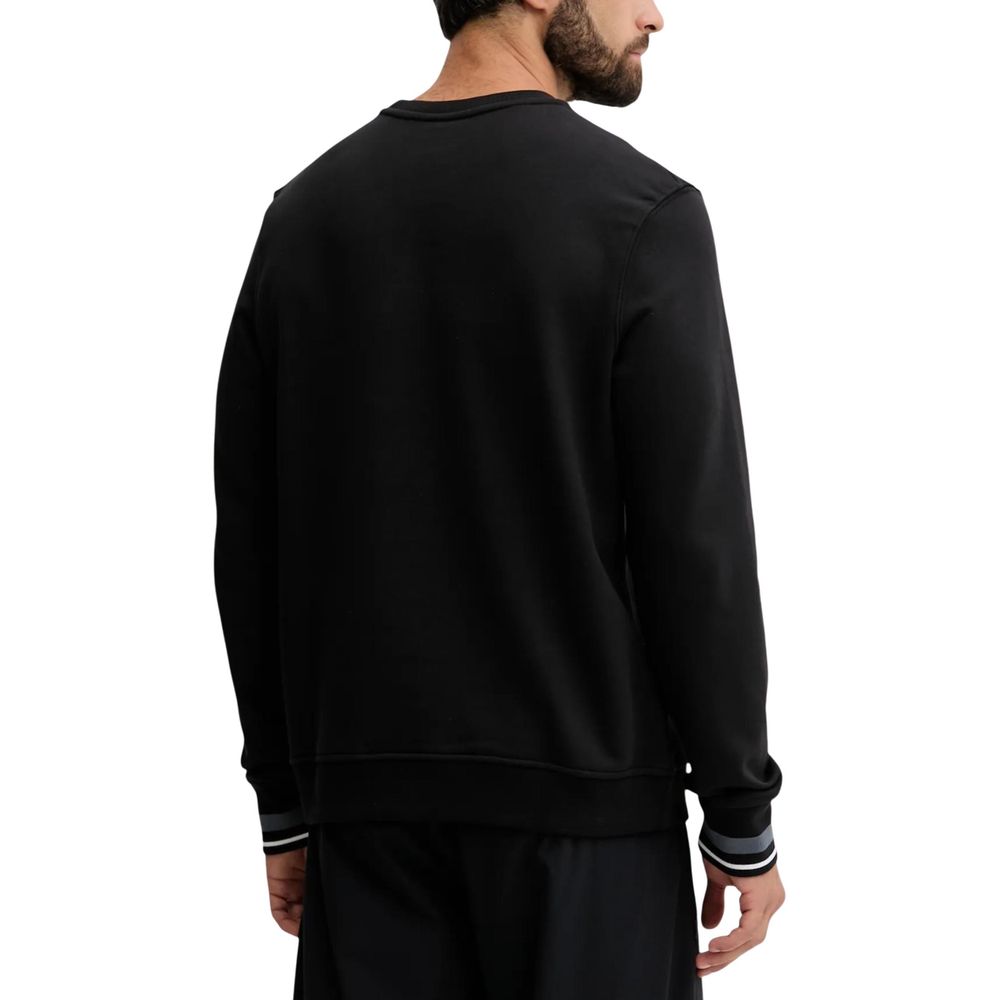 Sweatshirt noire en coton de Calvin Klein Sport, coupe décontractée et logo visible sur la poitrine.