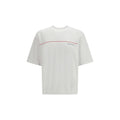T-shirt blanc en coton de la marque Dsquared², coupe classique, affichant un design simple et élégant.