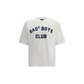 T-shirt blanc en coton de la marque Dsquared², coupe classique avec logo discret, porté sur mannequin.
