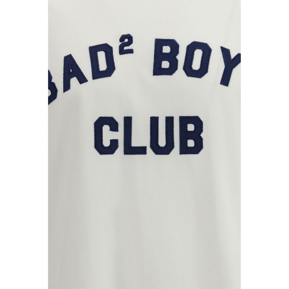 T-shirt blanc en coton de la marque Dsquared², coupe classique avec logo discret visible sur le devant.