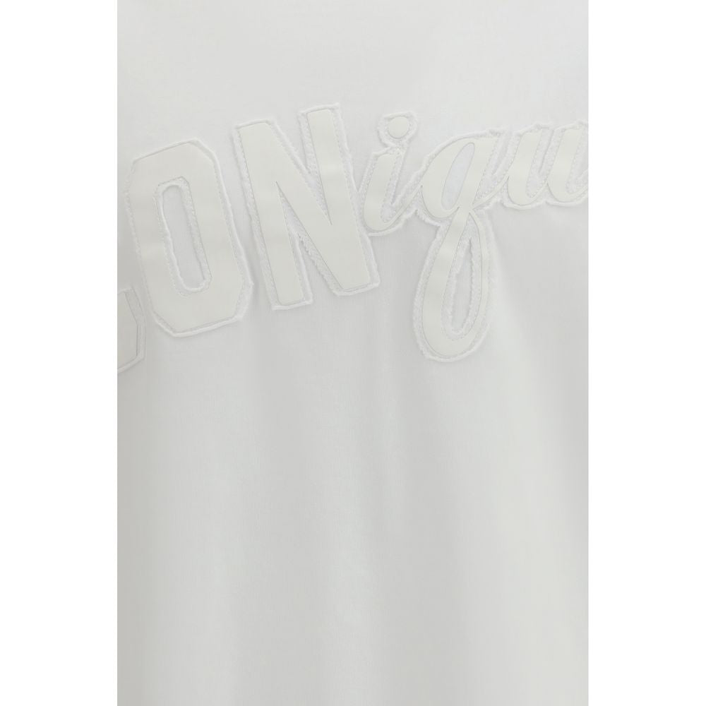T-shirt blanc en coton de la marque Dsquared², vue de face avec col rond et logo discret.