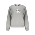 Sweat-shirt gris en coton pour femmes de la marque Calvin Klein, confort et style décontracté.