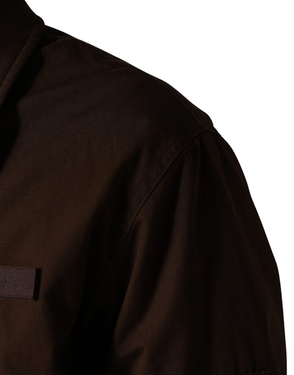Veste bomber en coton stretch marron de Dolce & Gabbana avec fermeture éclair complète, style décontracté et élégant.