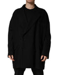 Veste de costume Dolce & Gabbana noire à double boutonnage et deux boutons, style élégant et ajusté.
